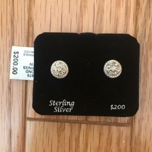 Sterling Silver diamond studs